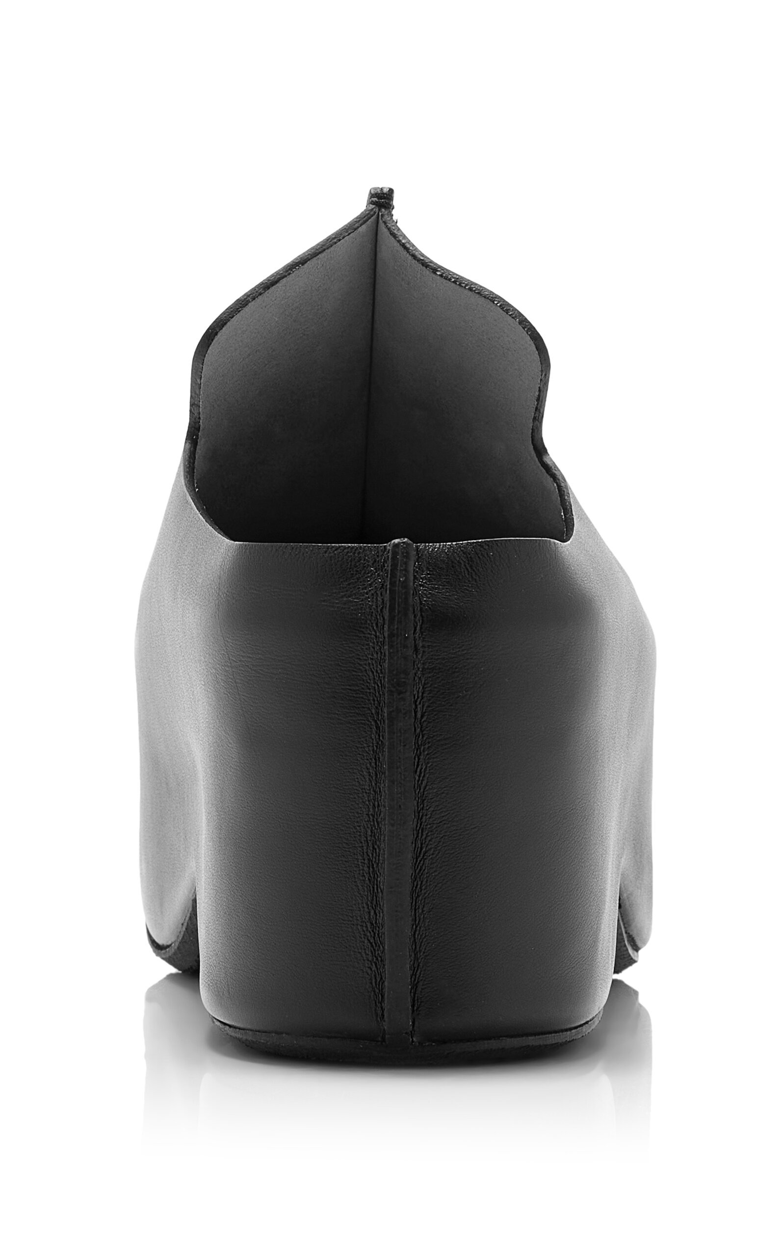 Leather Platform Clogs black - 5
