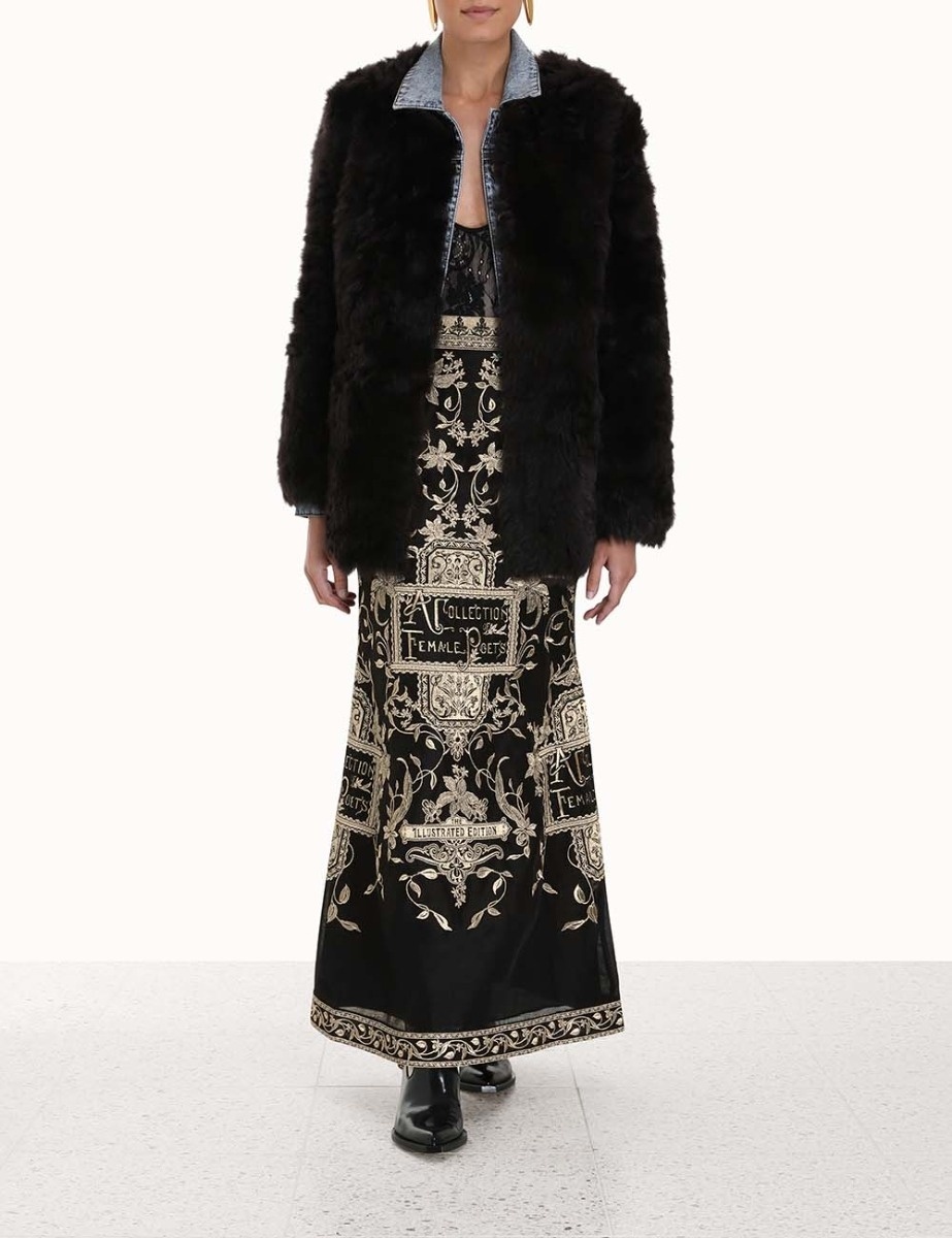 LYRICAL EMBROIDERY MAXI SKIRT - 7