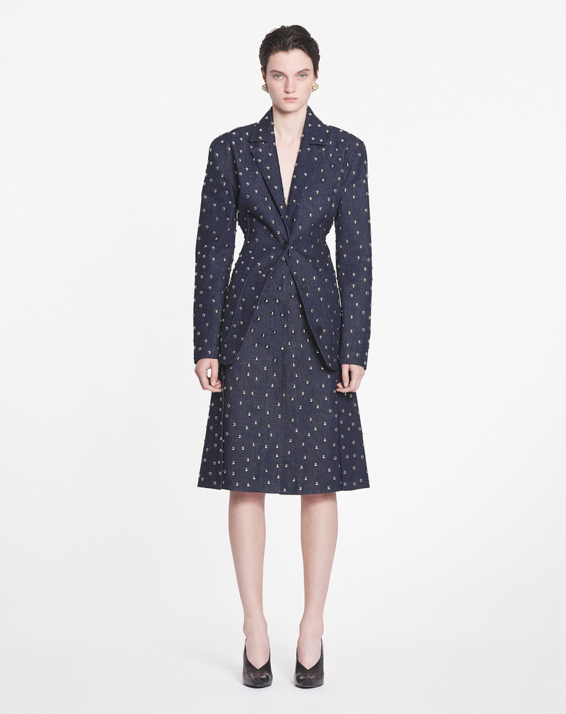 Lanvin FITTED DENIM JACKET WITH STUDS outlook