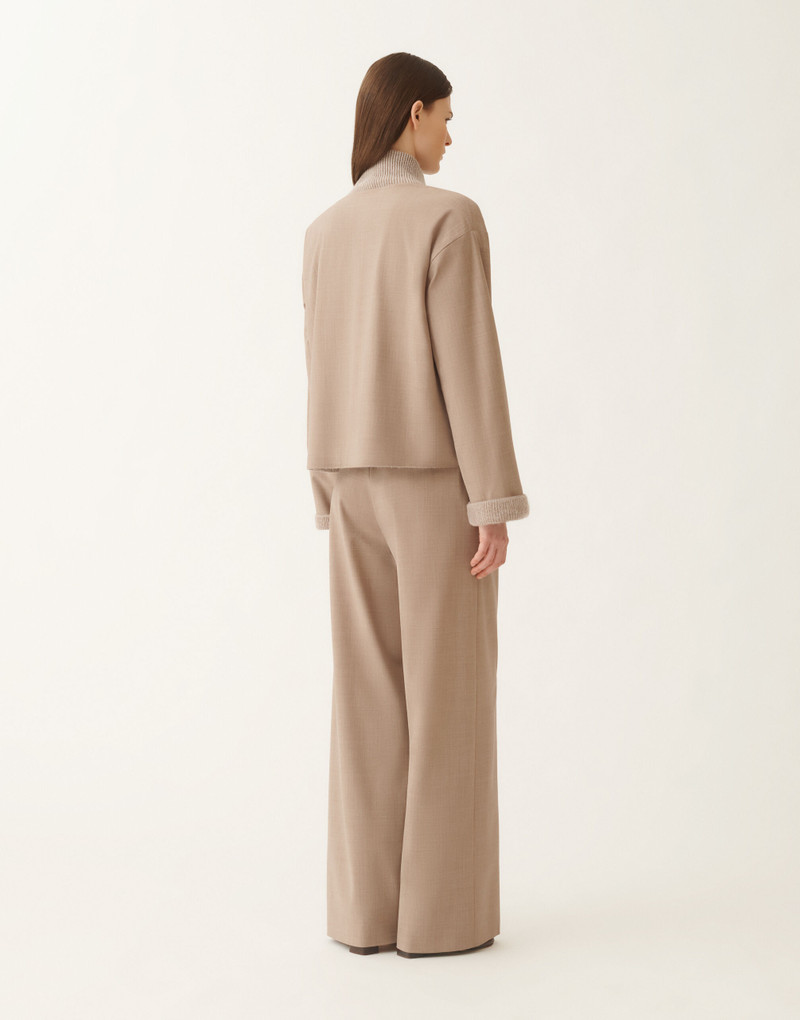Reversible Platinum mohair jacket in lightweight wool 4