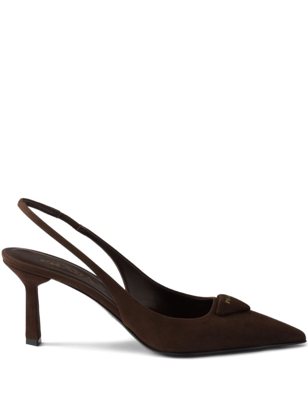 75mm slingback triangle-logo pumps - 1