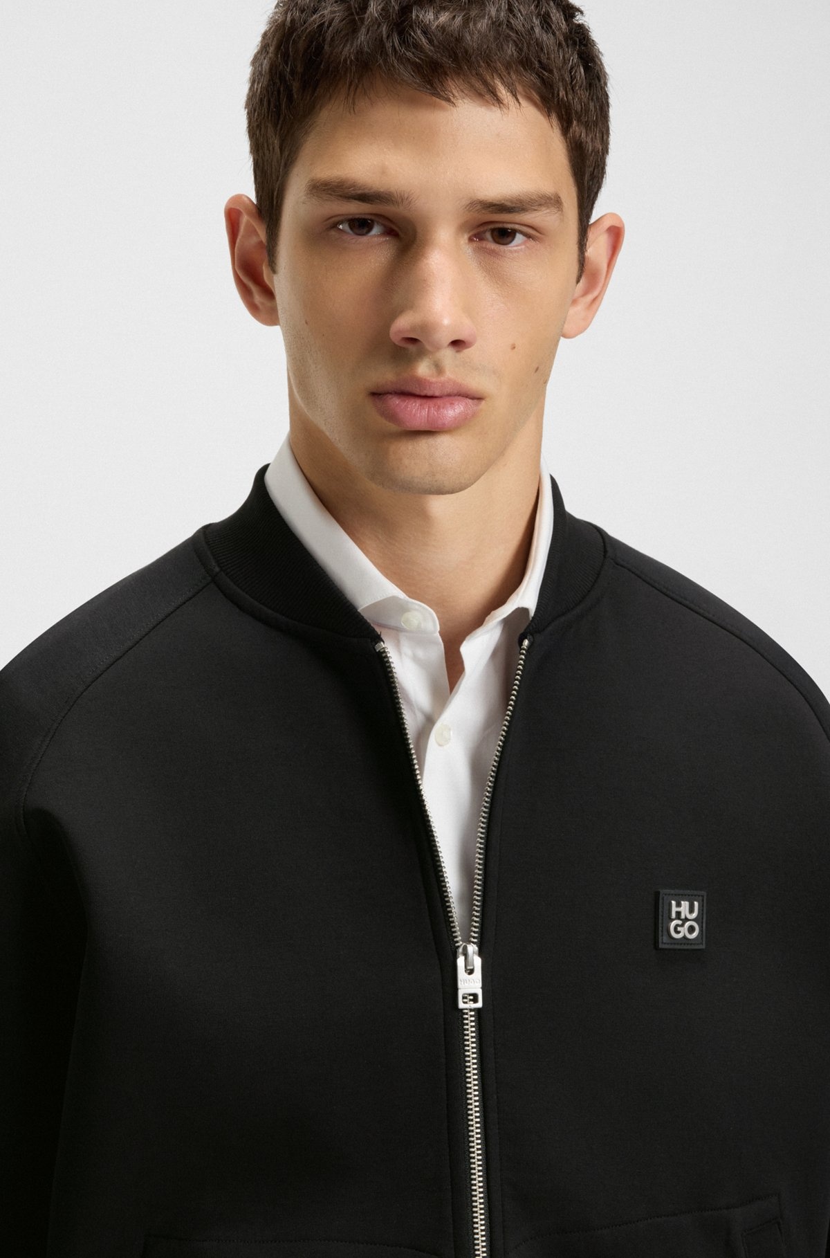 OVERSIZE-FIT BOMBER JACKET IN JERSEY - 3