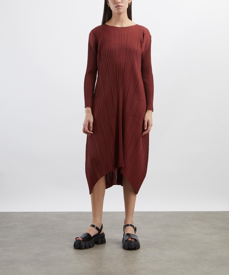 Pleats Please Issey Miyake MONTHLY COLOURS OCTOBER Long-Sleeve Dress outlook