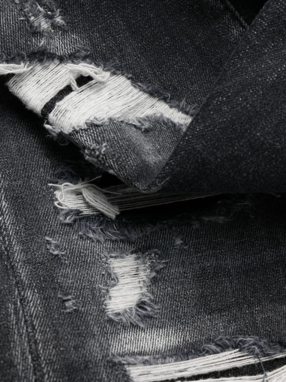 distressed cropped skinny jeans - 7