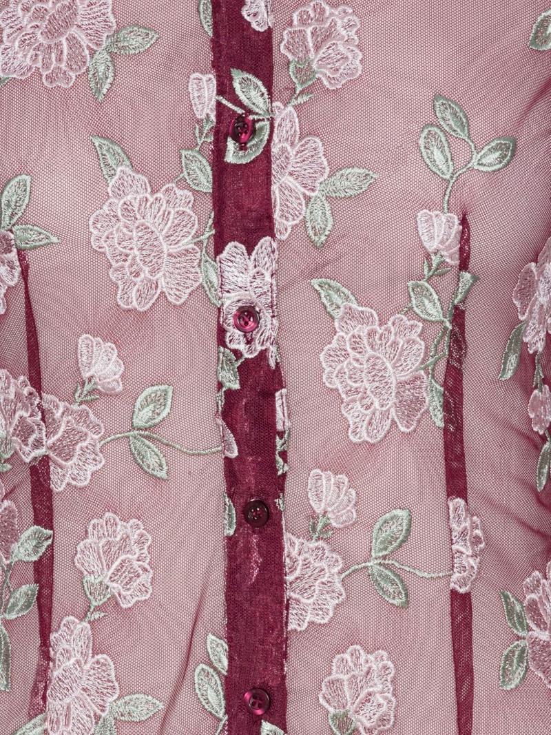 floral-embroidered mesh shirt 5