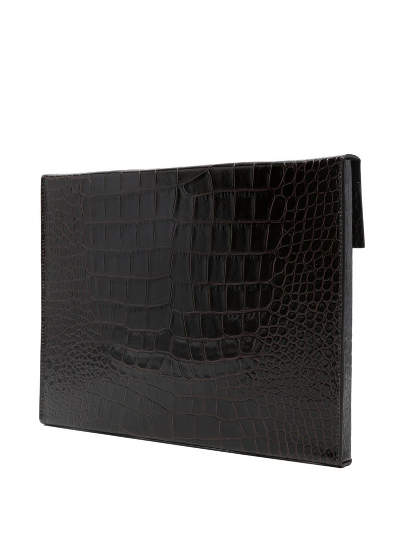 TOM FORD crocodile-embossed briefcase outlook