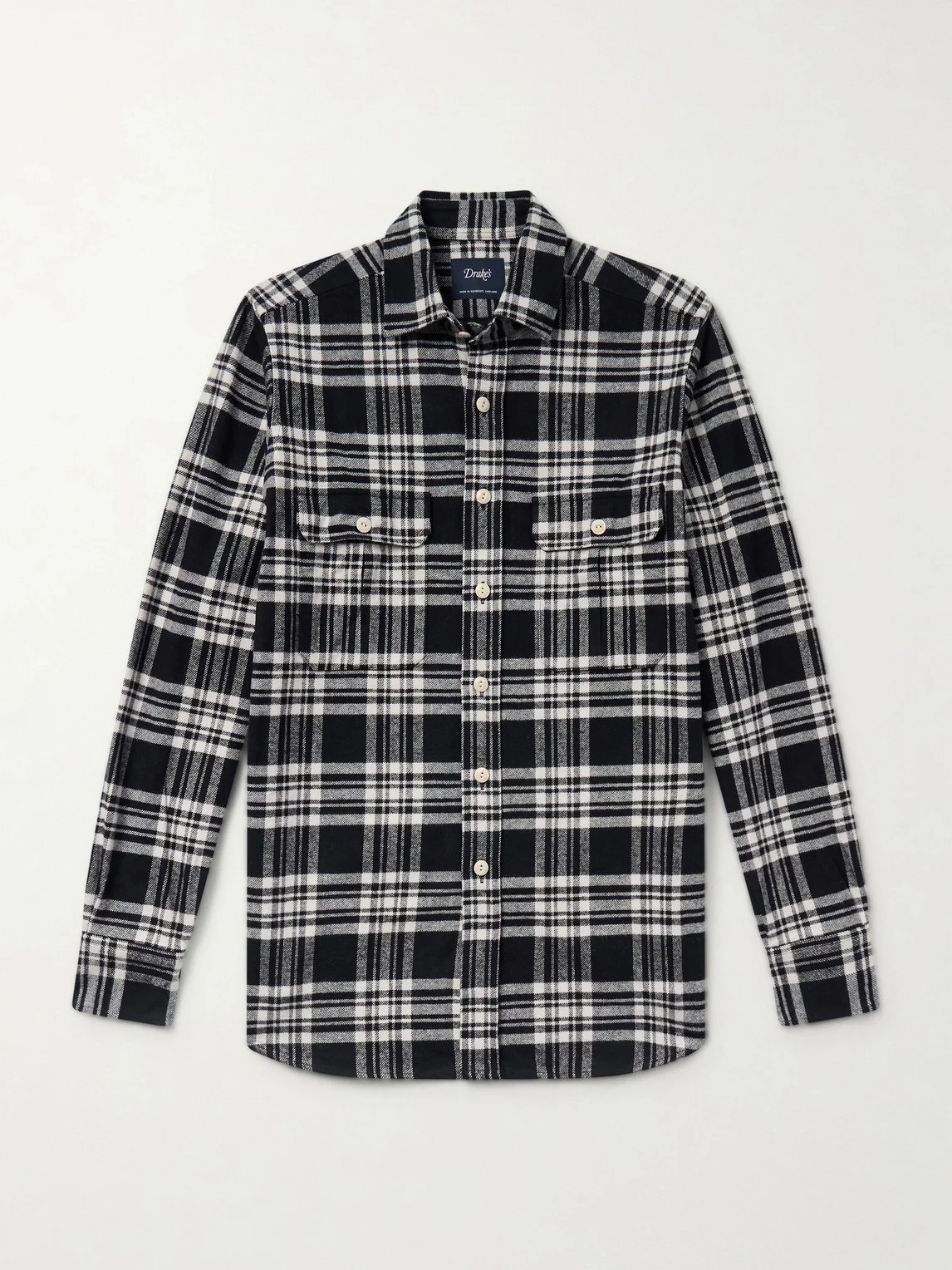 Checked Cotton-Flannel Shirt - 1