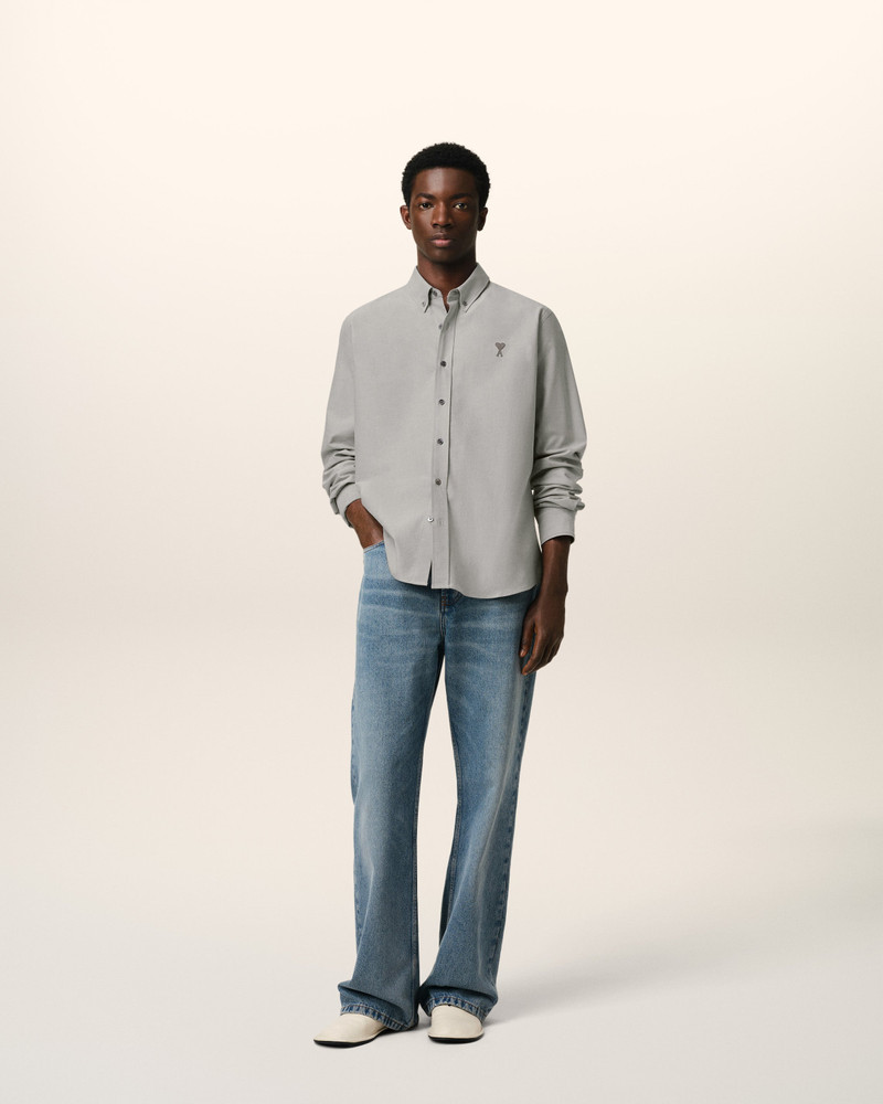AMI Paris GREEN COTTON BUTTON-DOWN AMI DE CŒUR SHIRT outlook