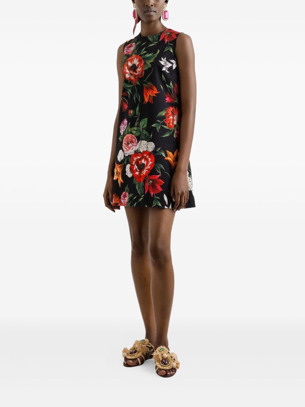 floral-print mini dress - 2
