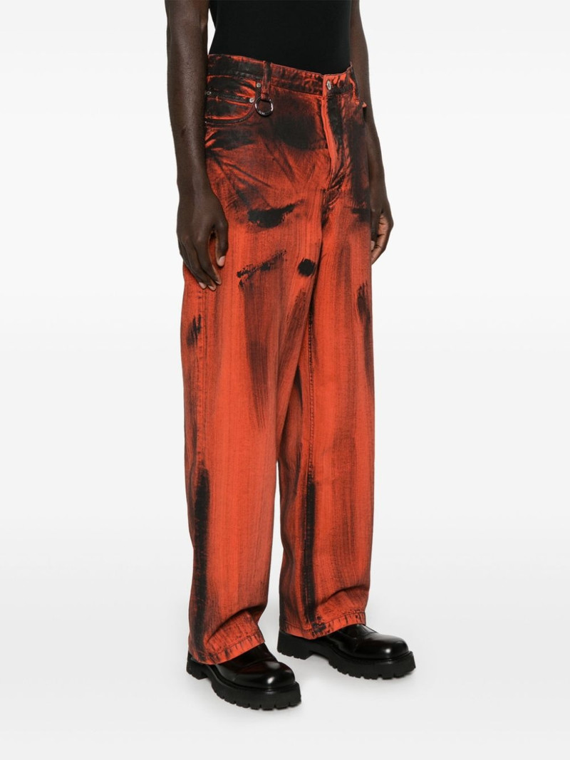 Side Denim straight-leg jeans 4