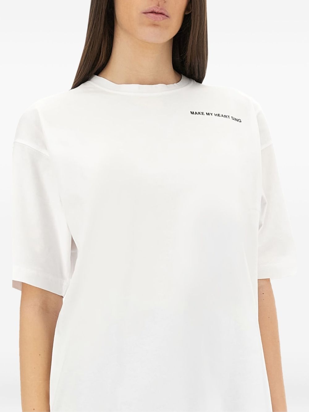 short-sleeve lettering T-shirt - 4