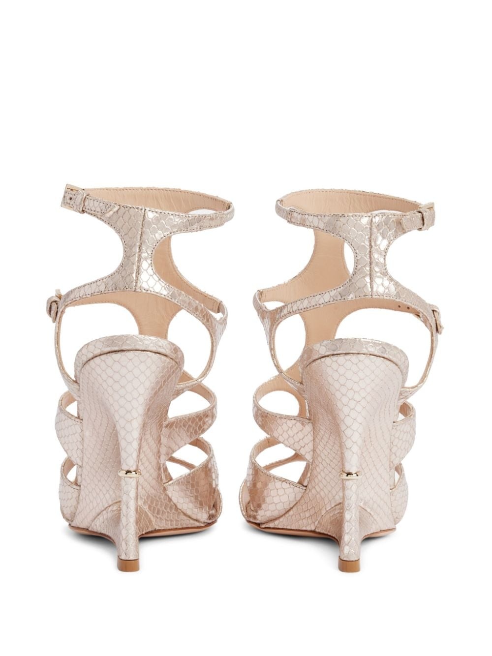 105mm caged leather sandals - 3