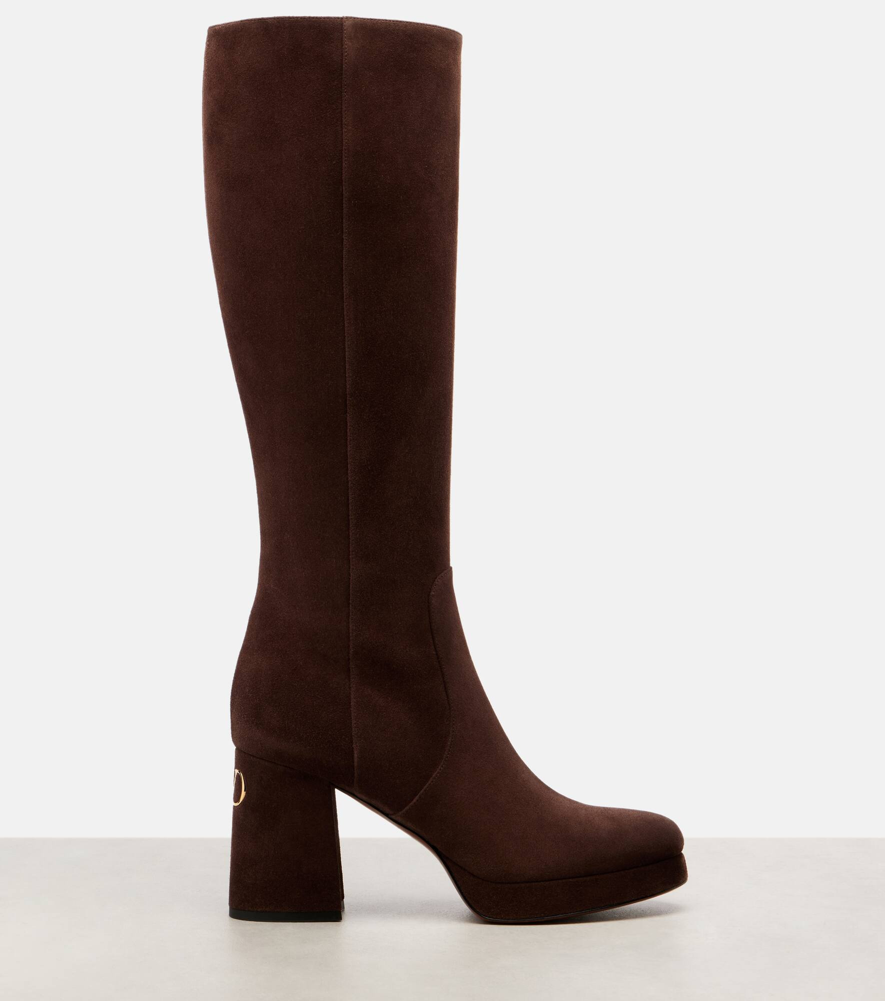 Fawcette 80 suede platform knee-high boots - 4