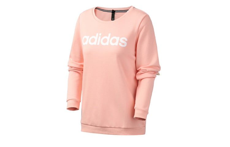 (WMNS) adidas neo CE Sweatshirt Pink/White EI4696 - 1