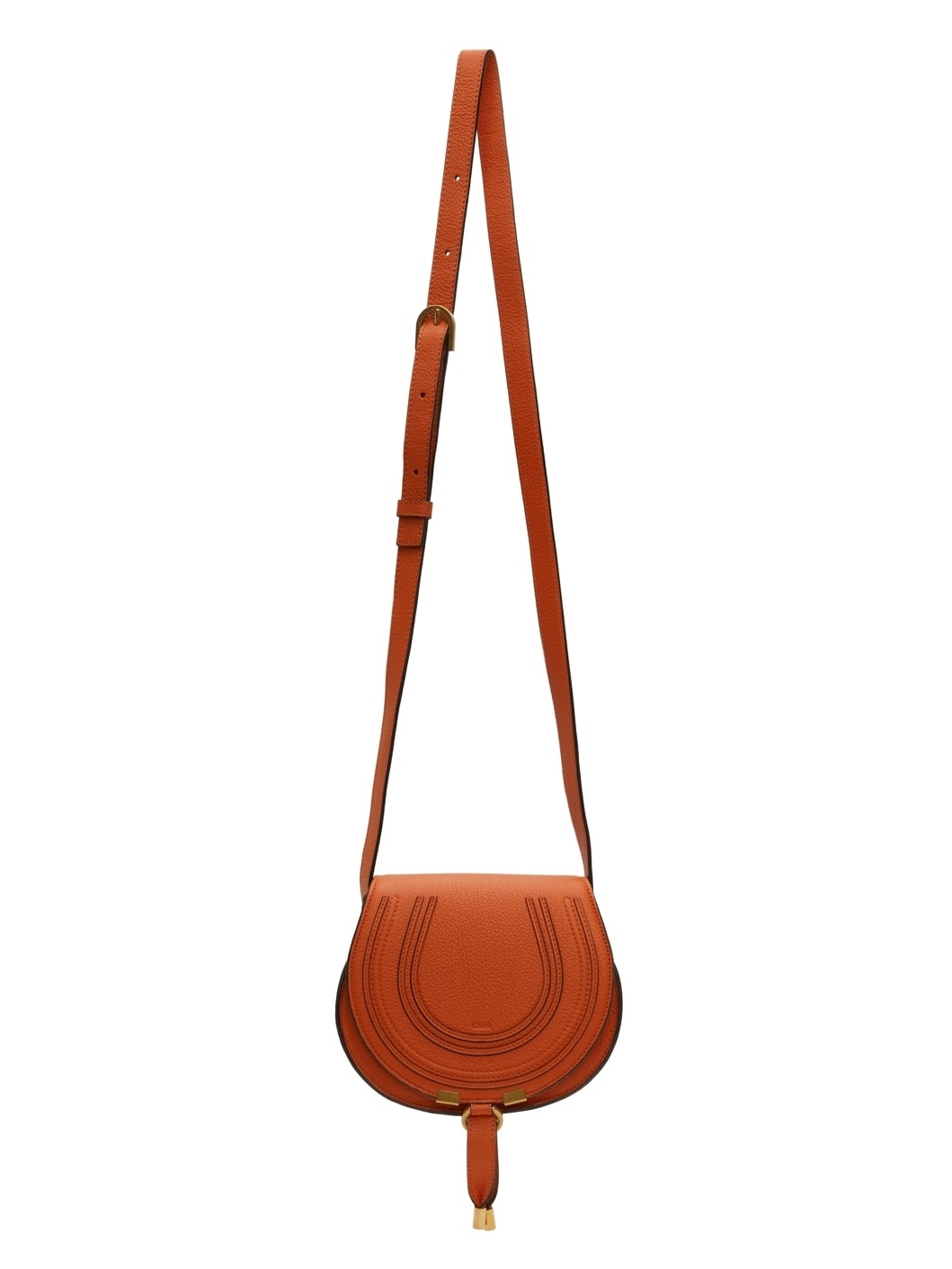 Orange Small Marcie Saddle Bag - 4