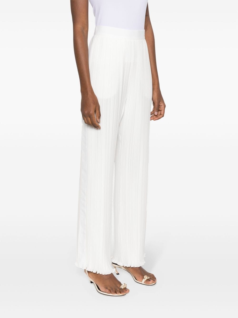 straight-leg pleated trousers - 3