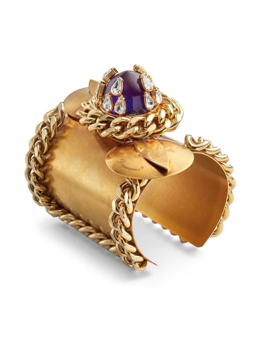 crystal-embellished cuff bracelet - 2