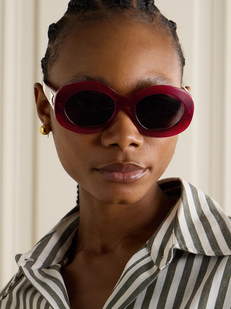 CELINE Triomphe Oversized Round-frame Acetate Sunglasses outlook