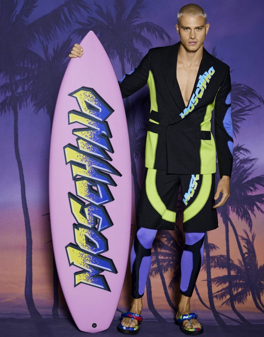 Moschino MOSCHINO SURF LOGO BERMUDA SHORTS | REVERSIBLE