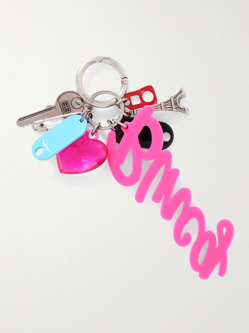 BALENCIAGA Hourglass Big Souvenirs Keyring Pink outlook