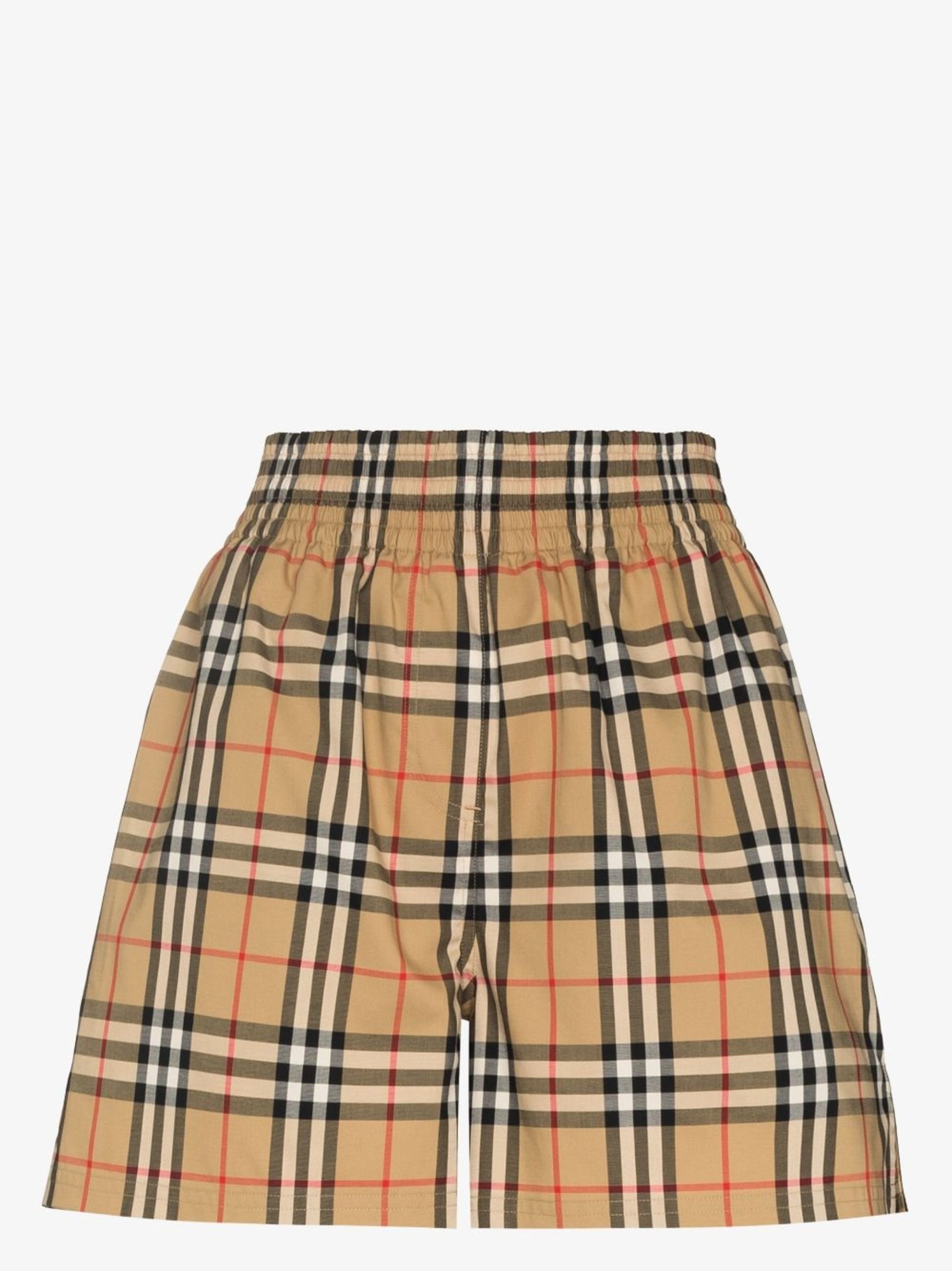 brown Vintage check shorts - 1