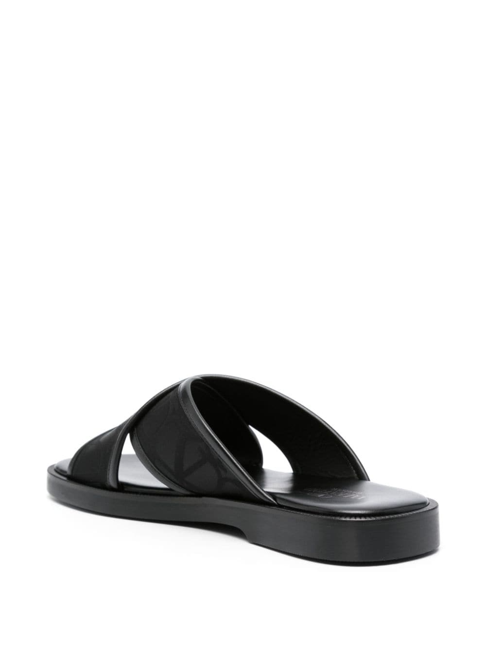 logo-jacquard crossover-strap sandals - 3
