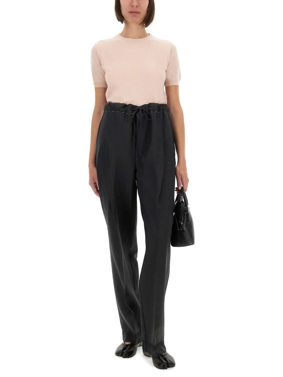 Maison Margiela Women Wool Crew Neck T-Shirt - 2
