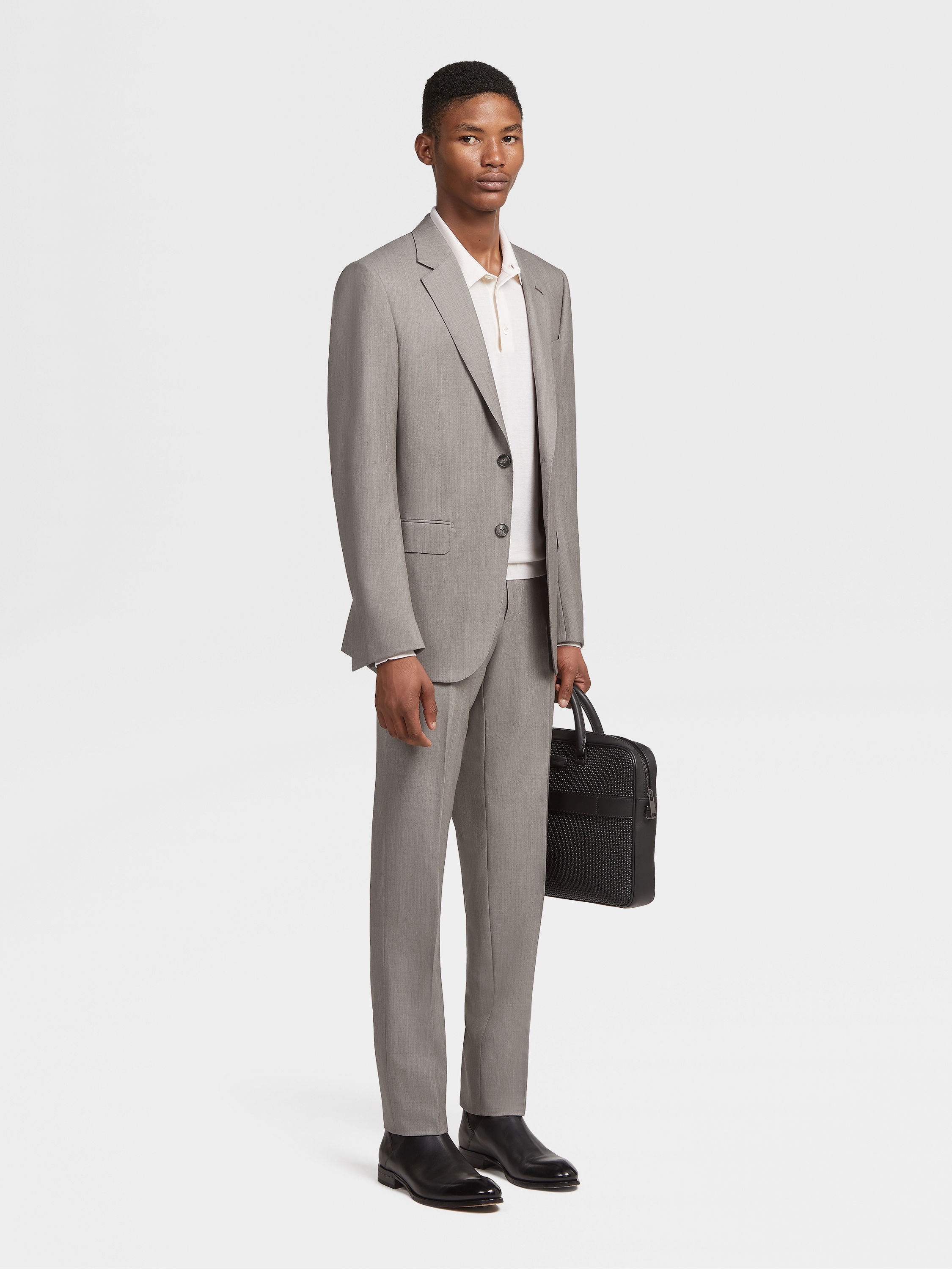 TAUPE CENTOVENTIMILA WOOL SUIT - 2