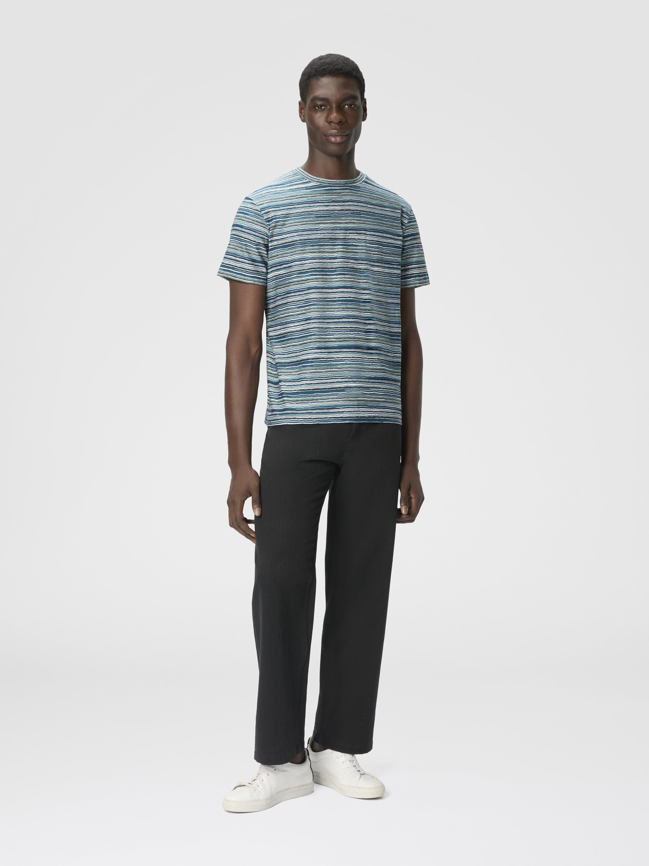 Missoni T-shirt With Flame And Zigzag Pattern in Blue & Green at Nordstrom - 2