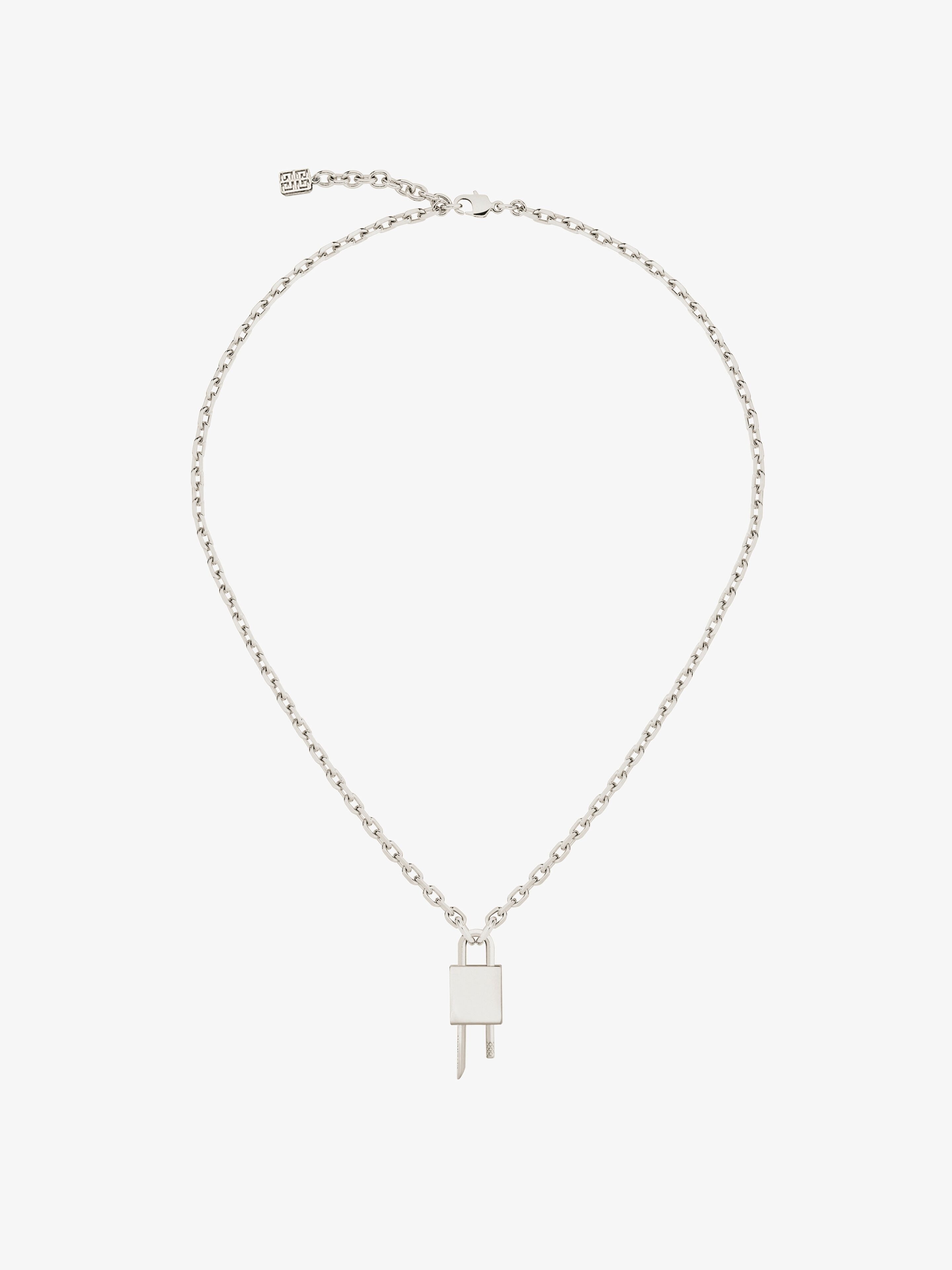 MINI LOCK NECKLACE IN METAL - 3