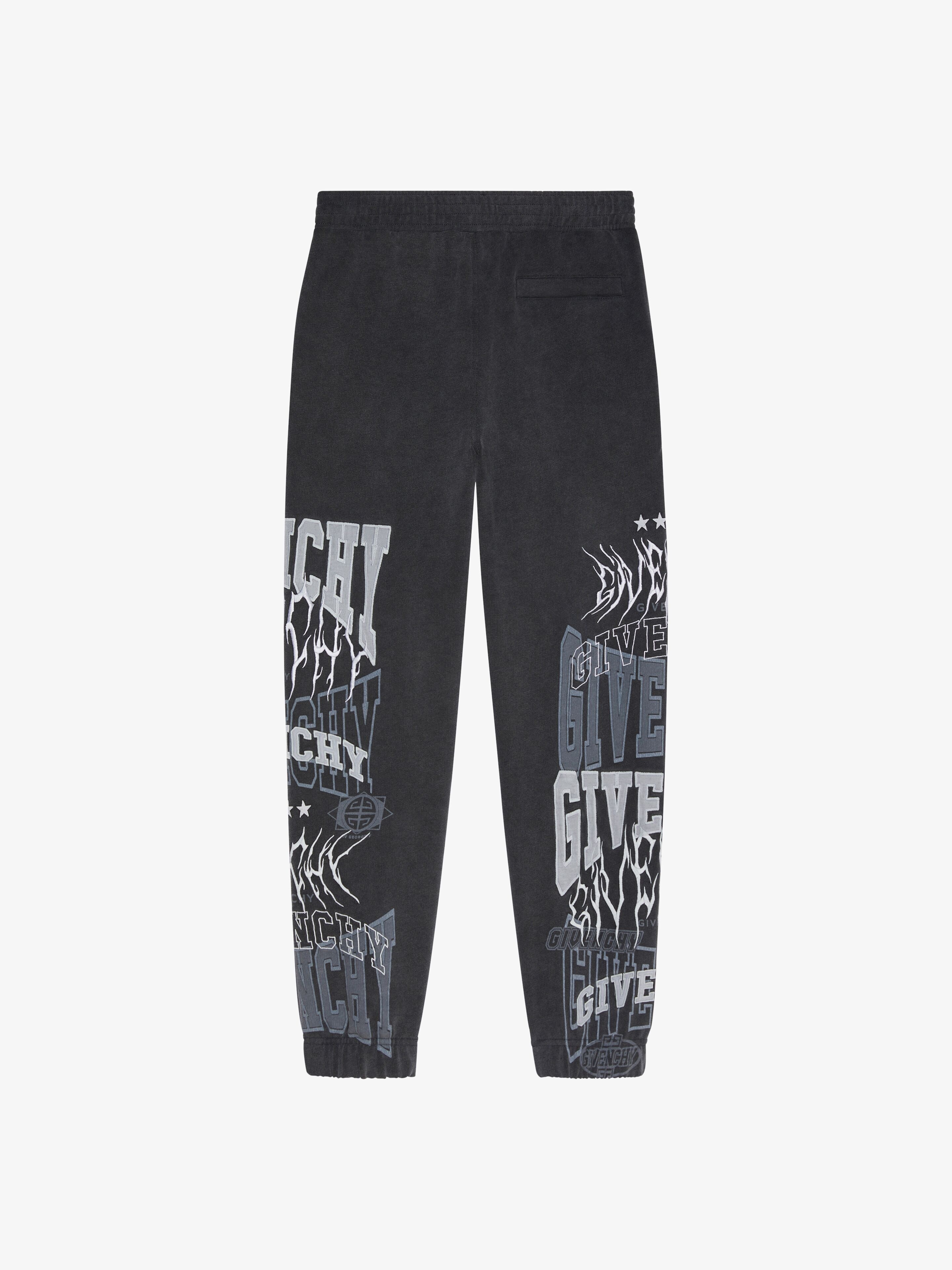 SLIM FIT JOGGER PANTS IN EMBROIDERED FELPA - 5