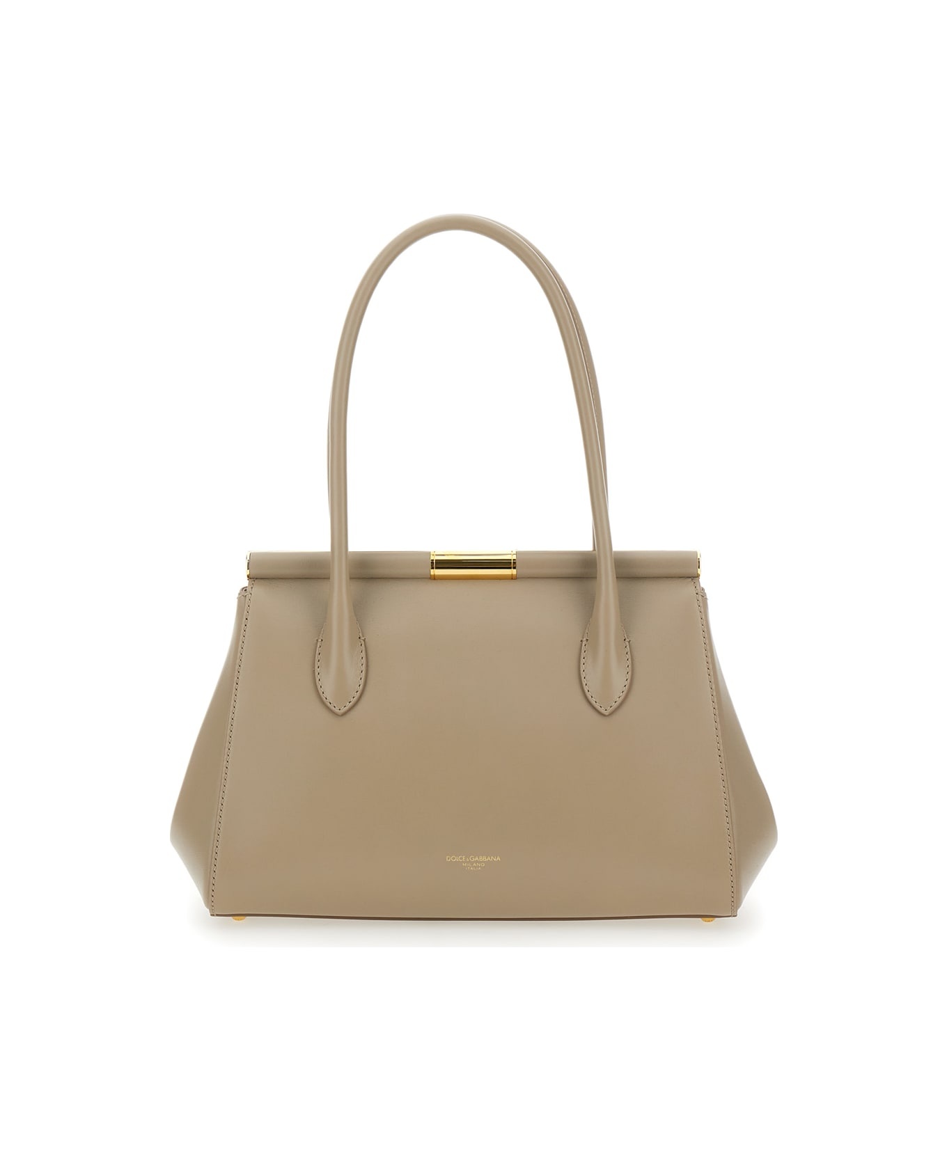 'marlene Medium' Beige Handbag With Padlock Detail In Leather Woman - 2
