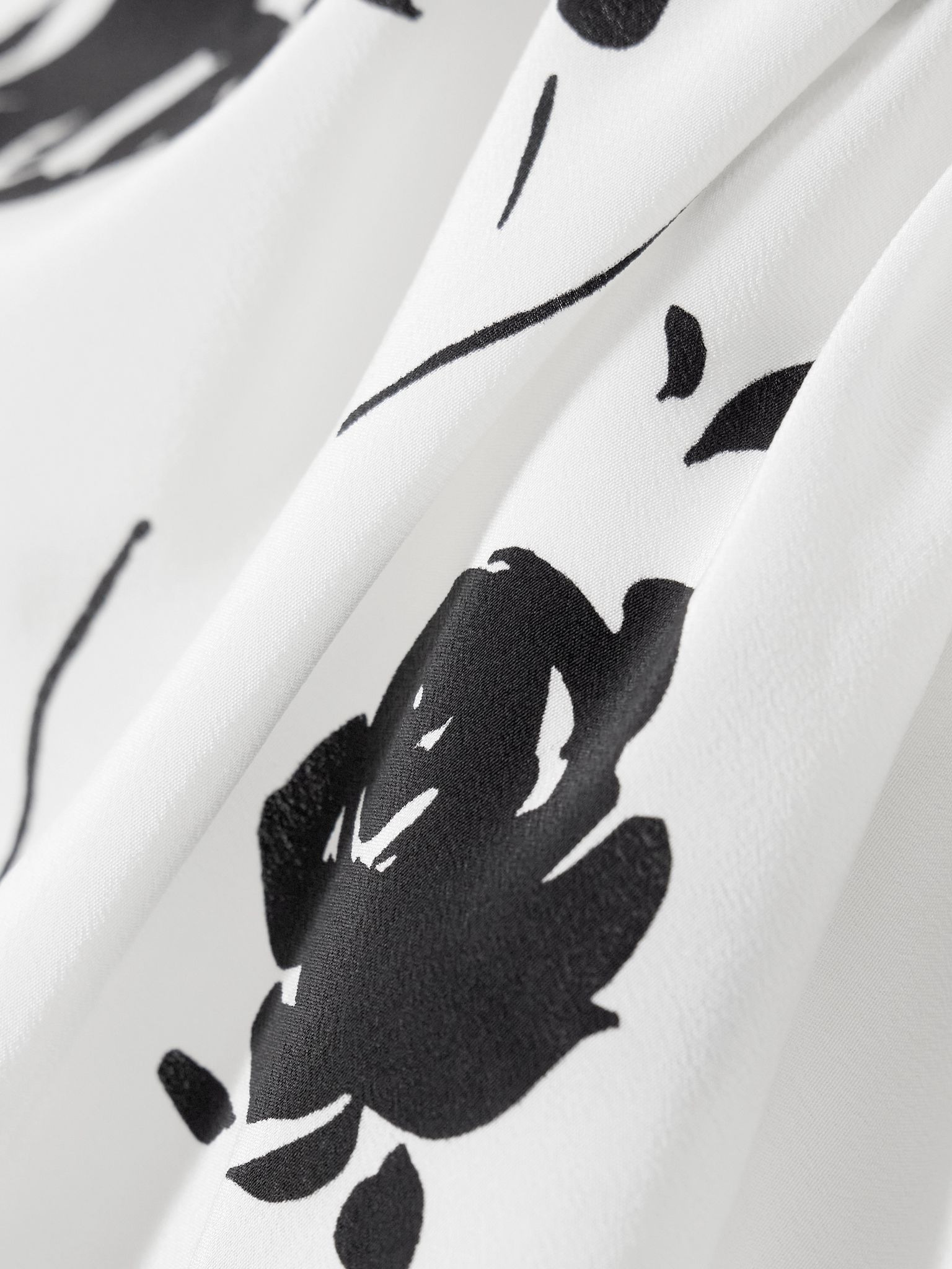 One-shoulder bow-detailed gathered floral-print silk mini dress White - 4