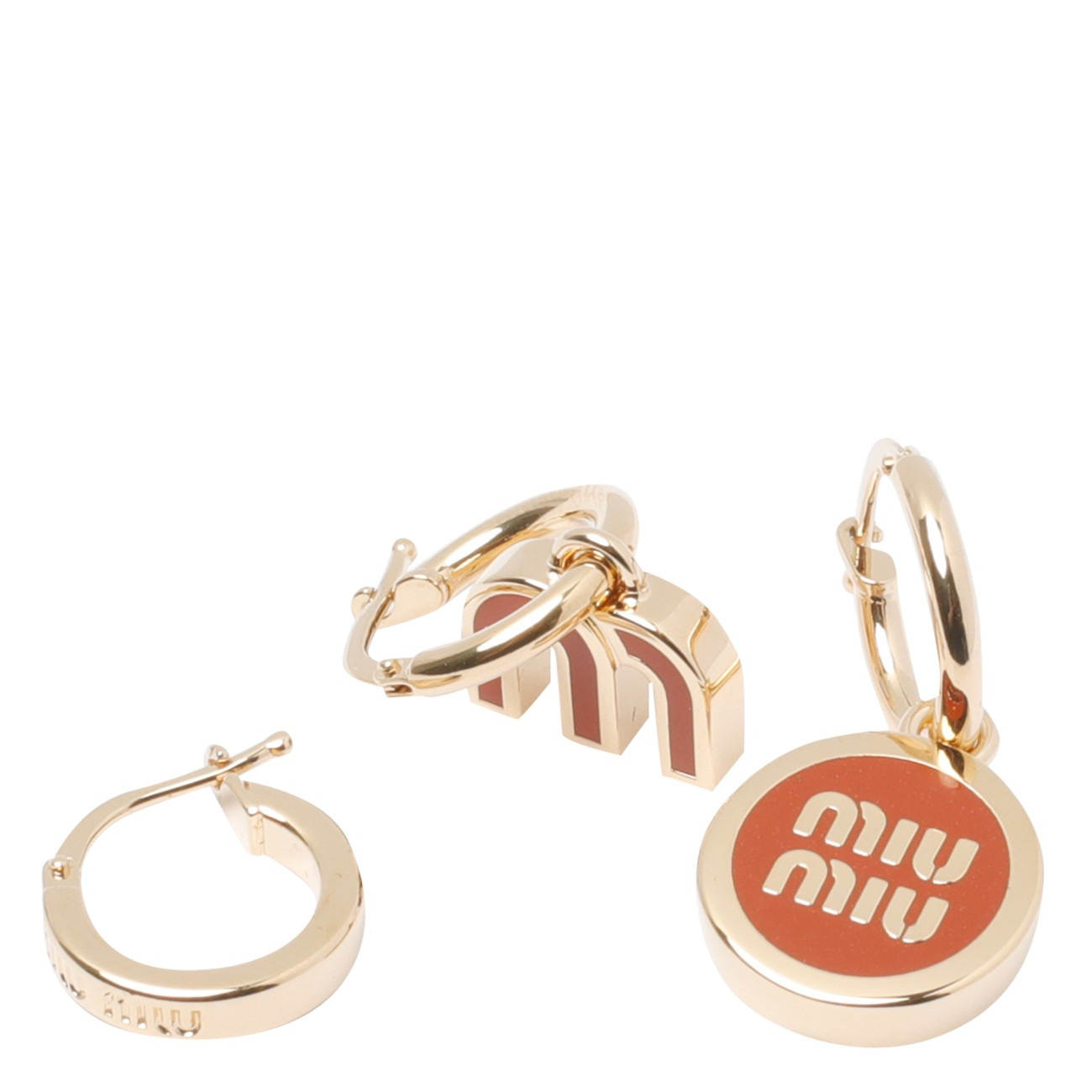 Miu Miu Women Miu Miu Logo Set Earrings - 2