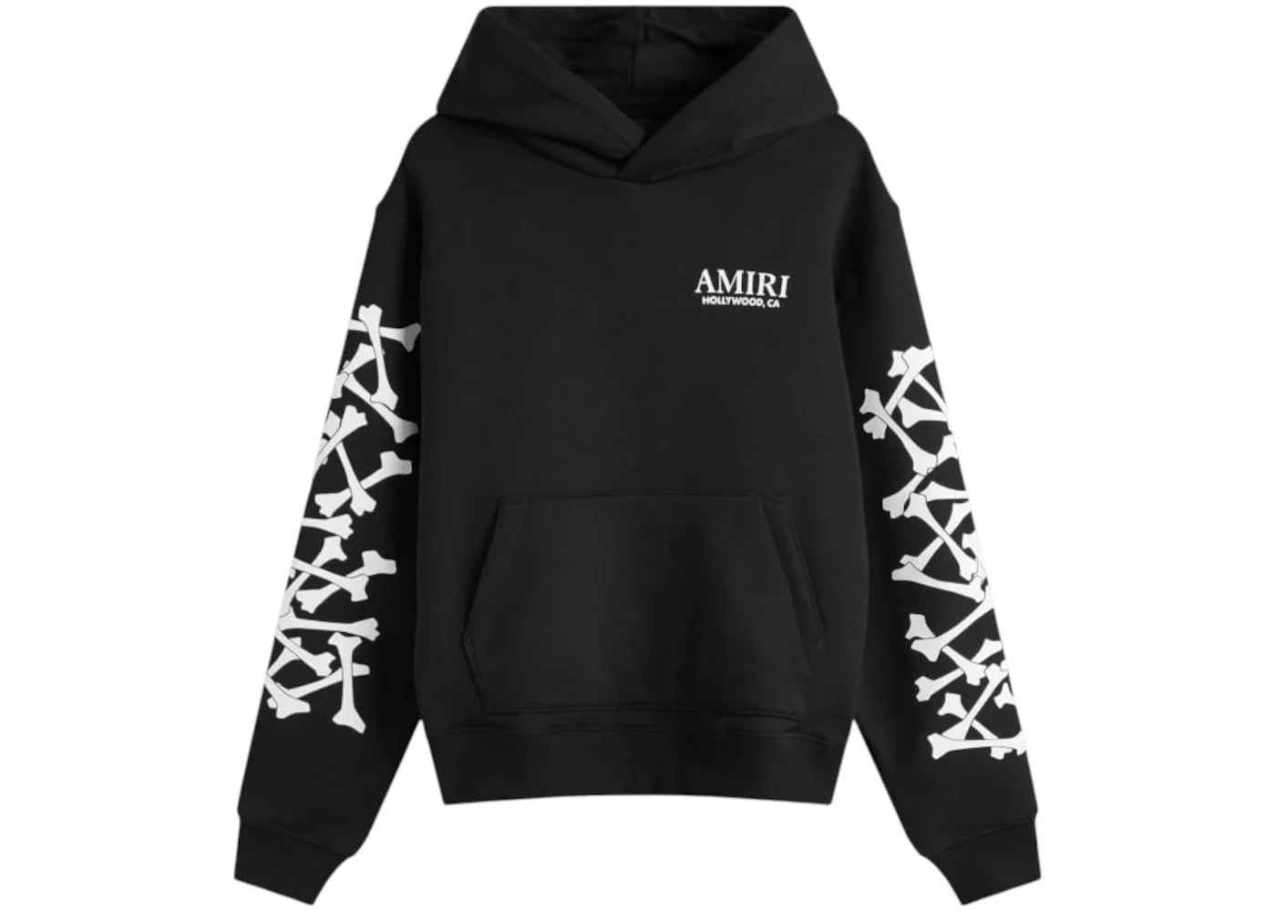 AMIRI Stacked Bones Hoodie Black/White - 1