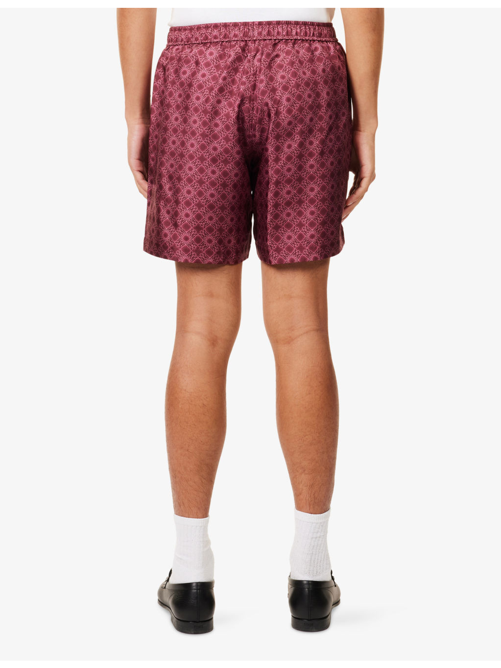 Quad Graphic-Print Silk Bowling Shorts - 4