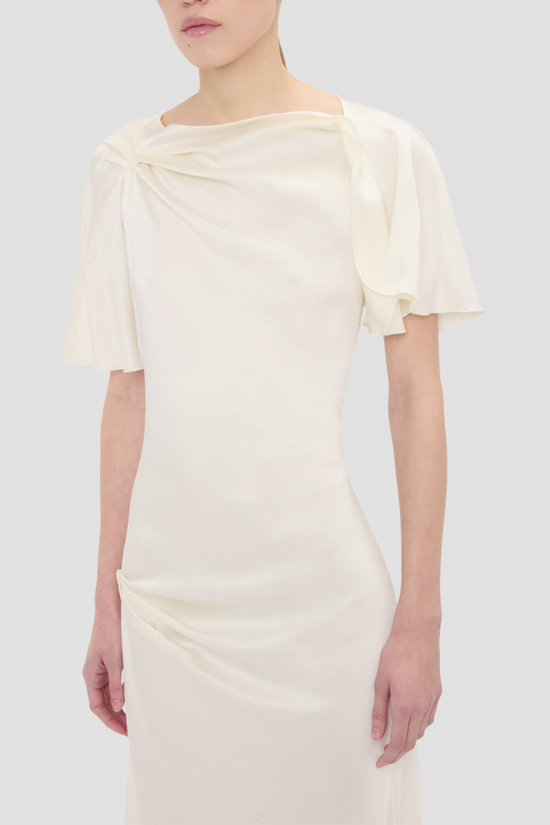 Cap Sleeve Dress In Ivory 4
