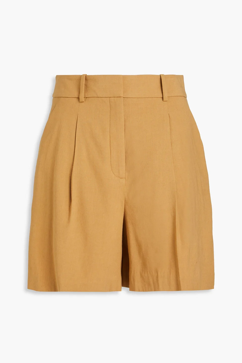 Noemi pleated linen-blend shorts - 1