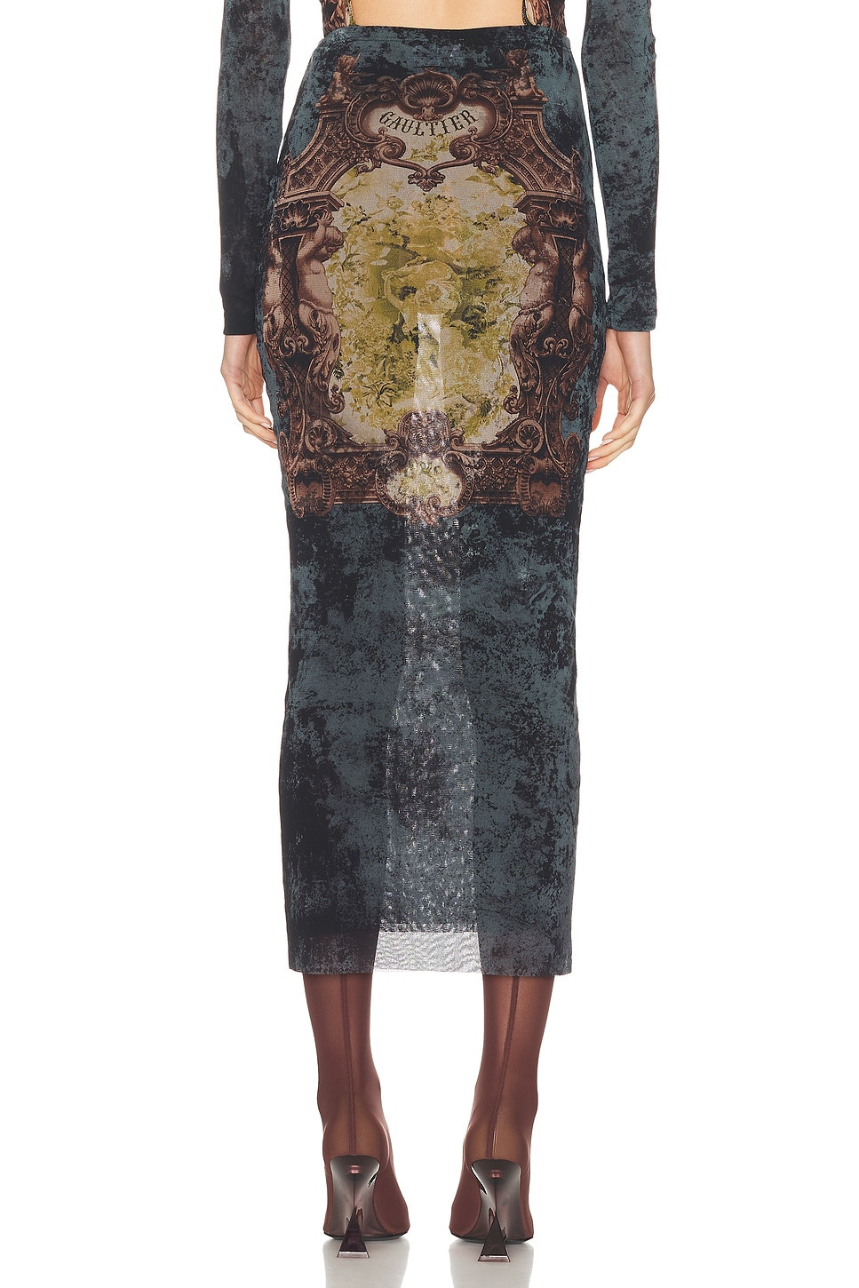 Medaillon Printed Long Skirt - 4