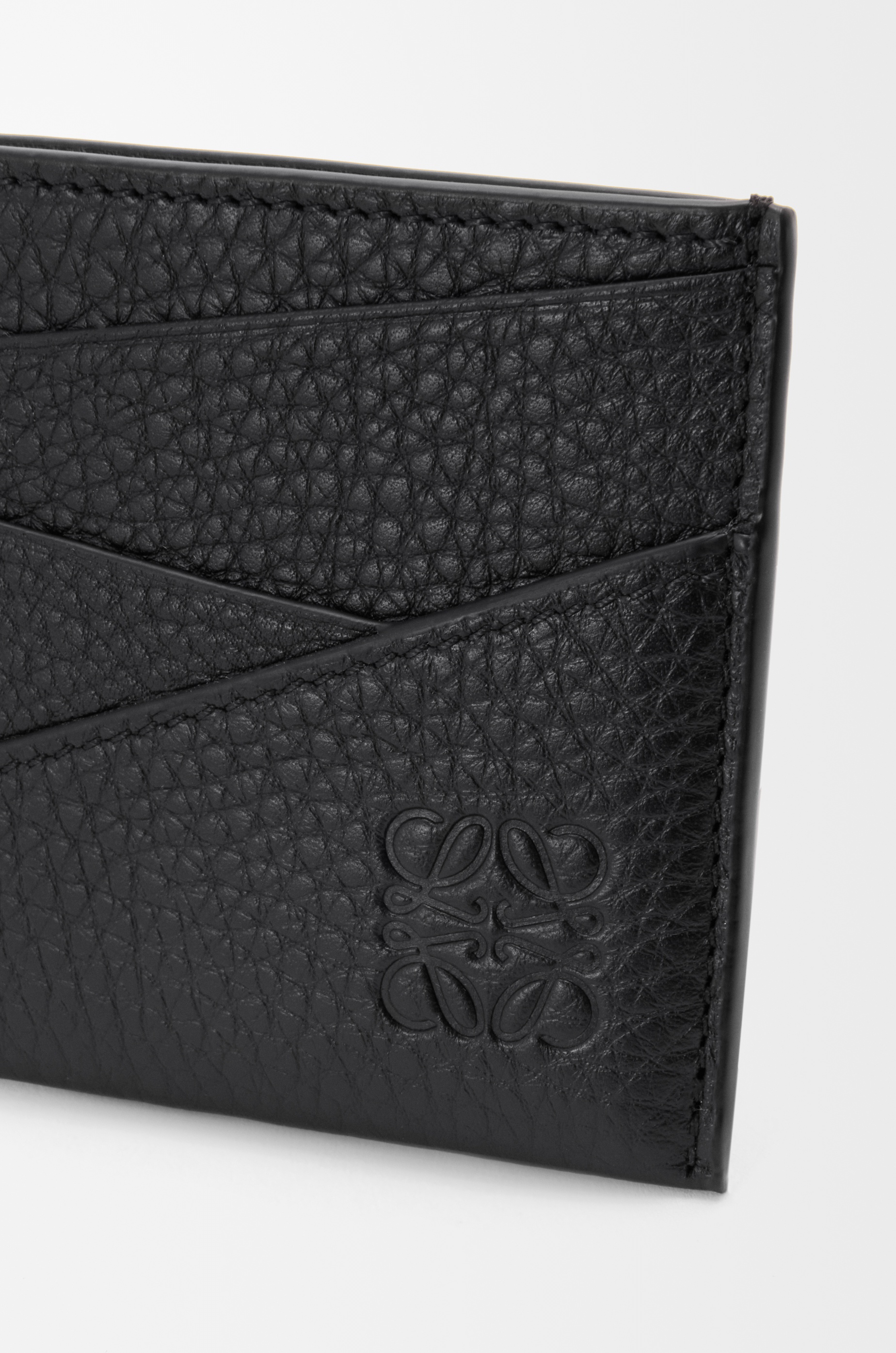 Puzzle plain cardholder in supple grained calfskin - 4