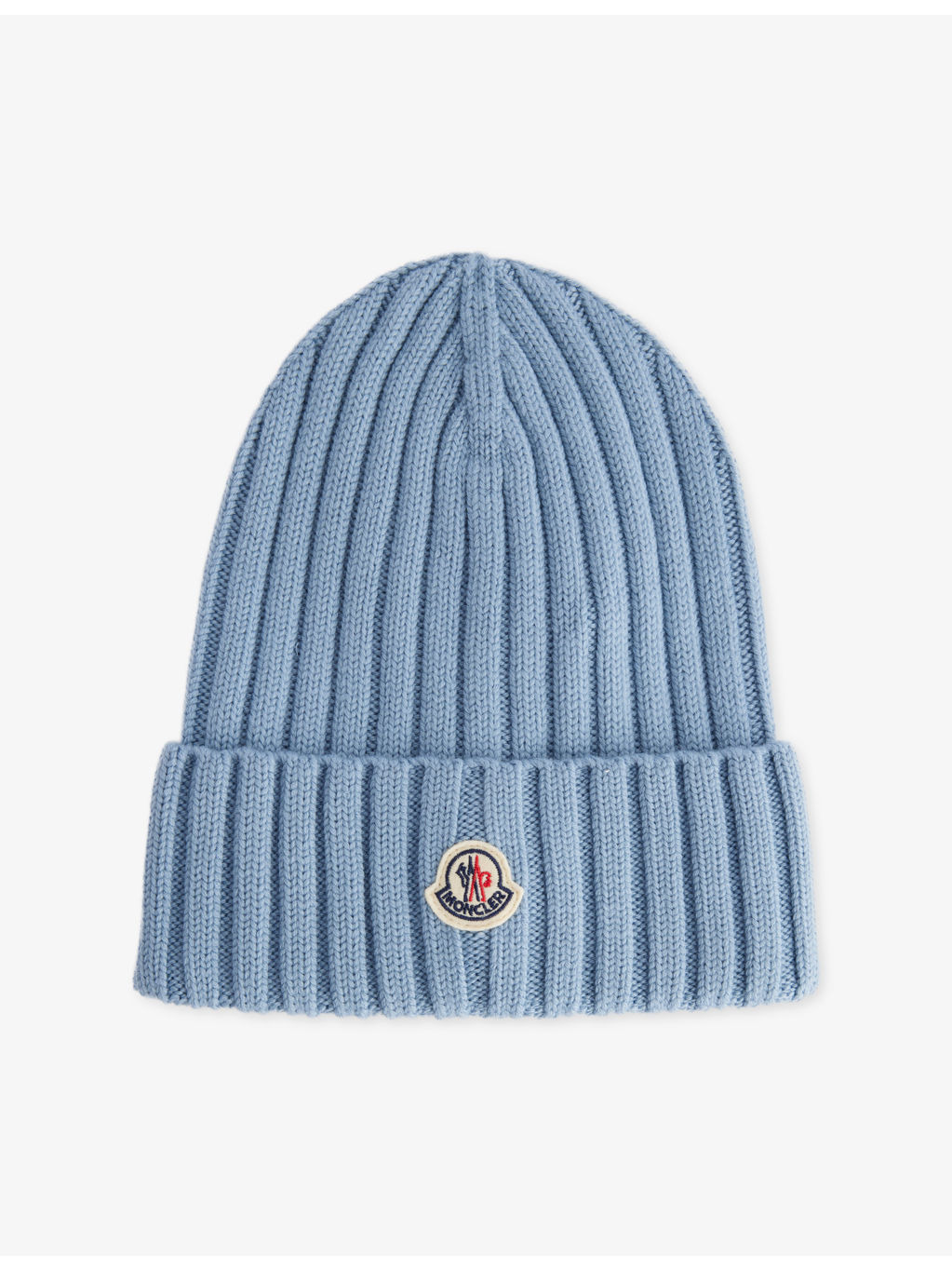 Logo-Badge Ribbed Wool Knit Beanie - 1