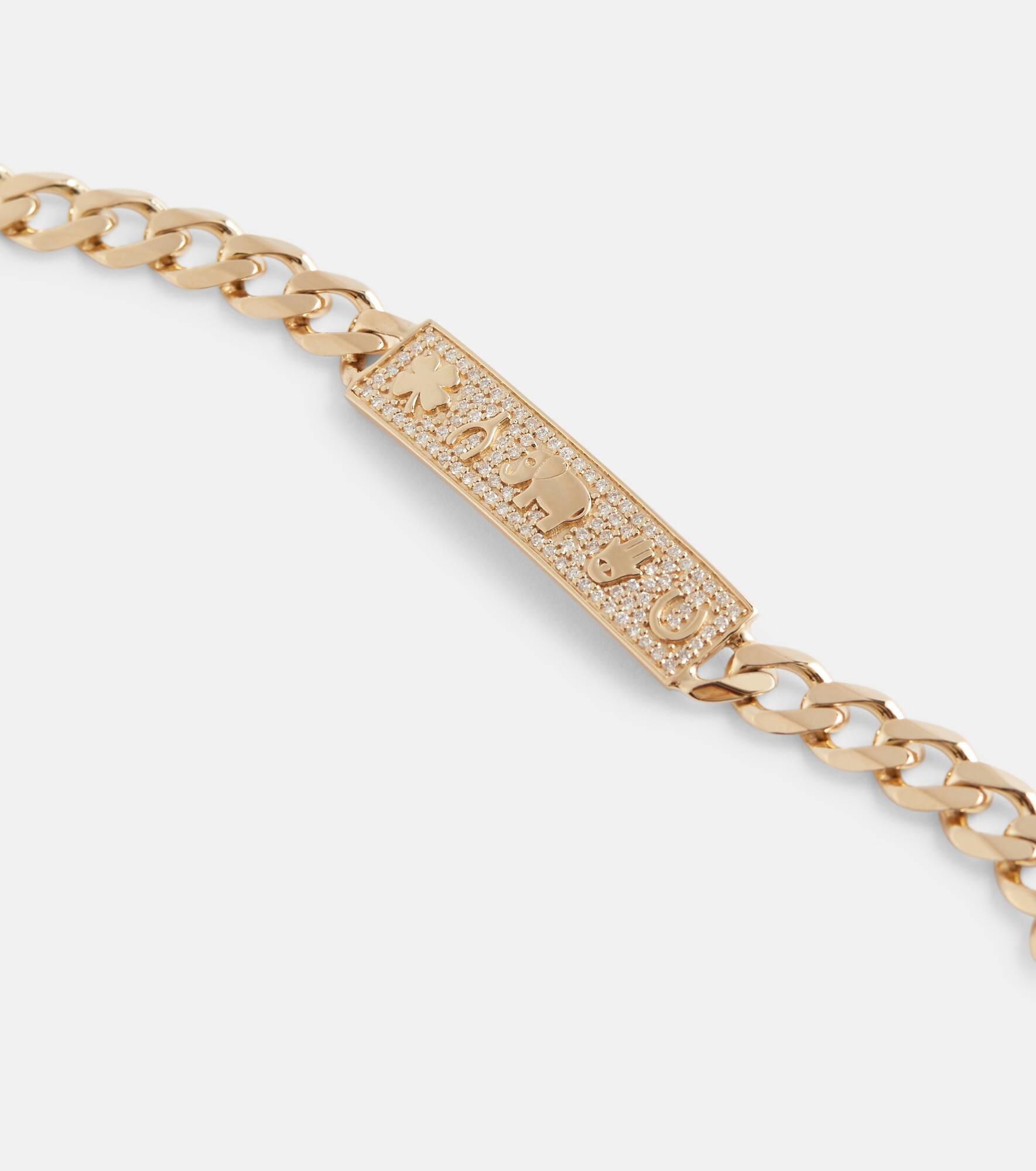 Luck 14kt yellow gold chain bracelet - 5