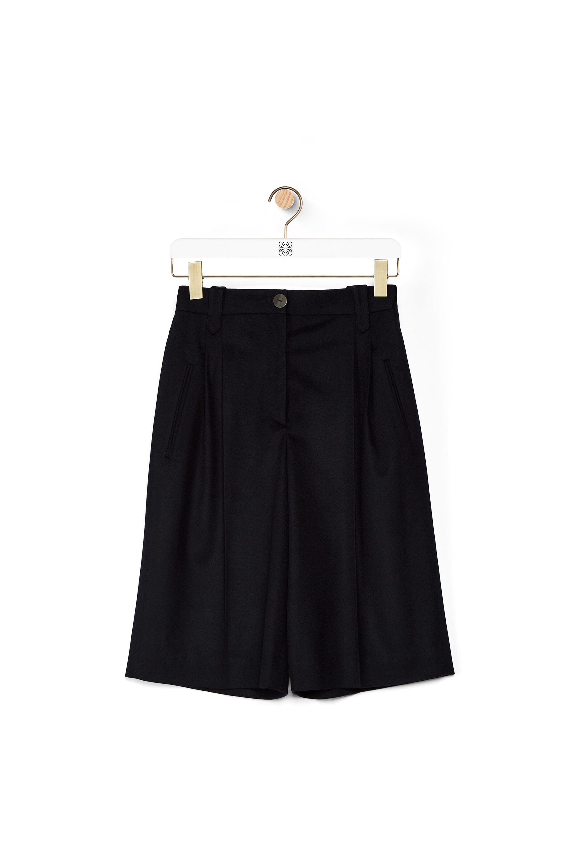 Pleated shorts in wool - 1