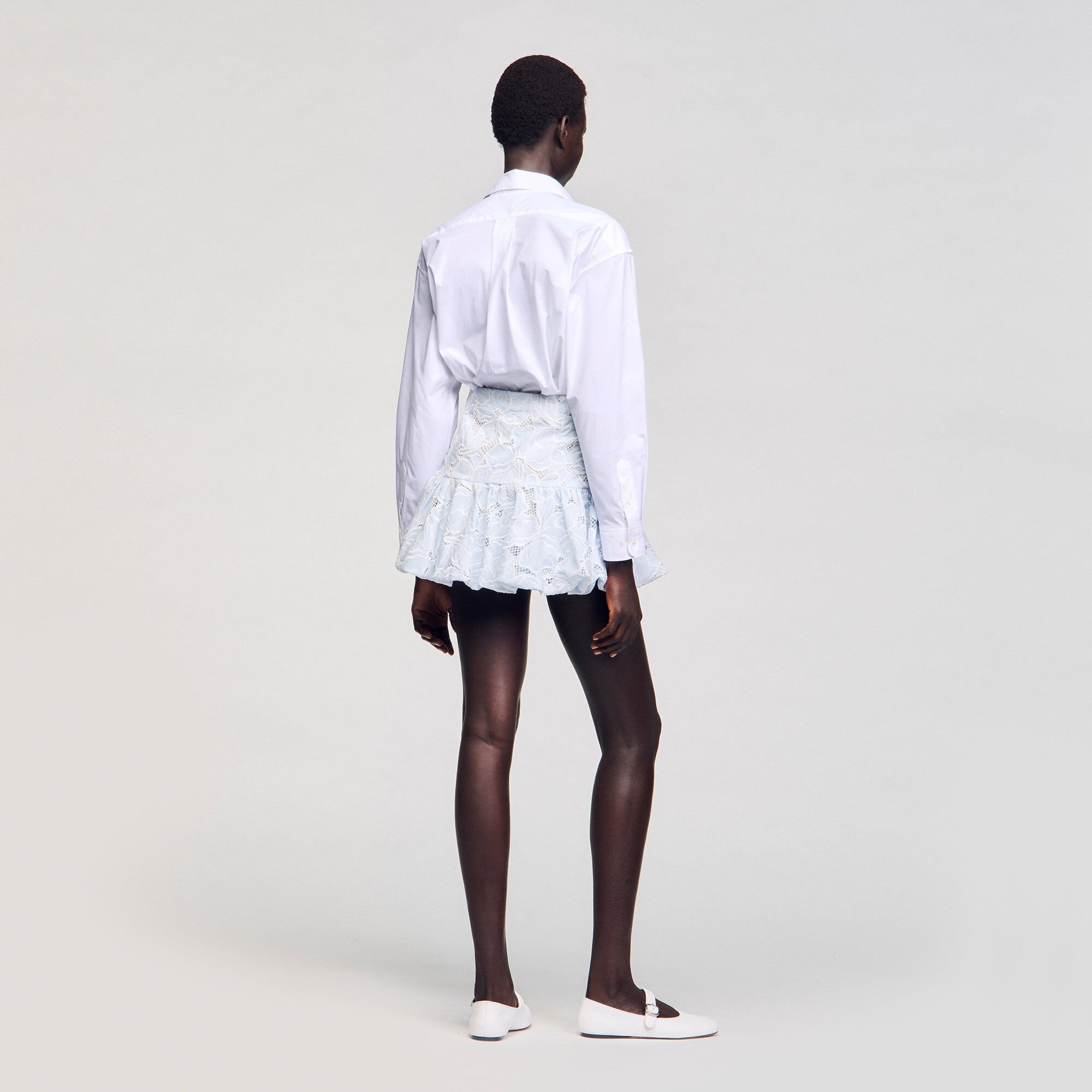 MINI GUIPURE SKIRT - 5