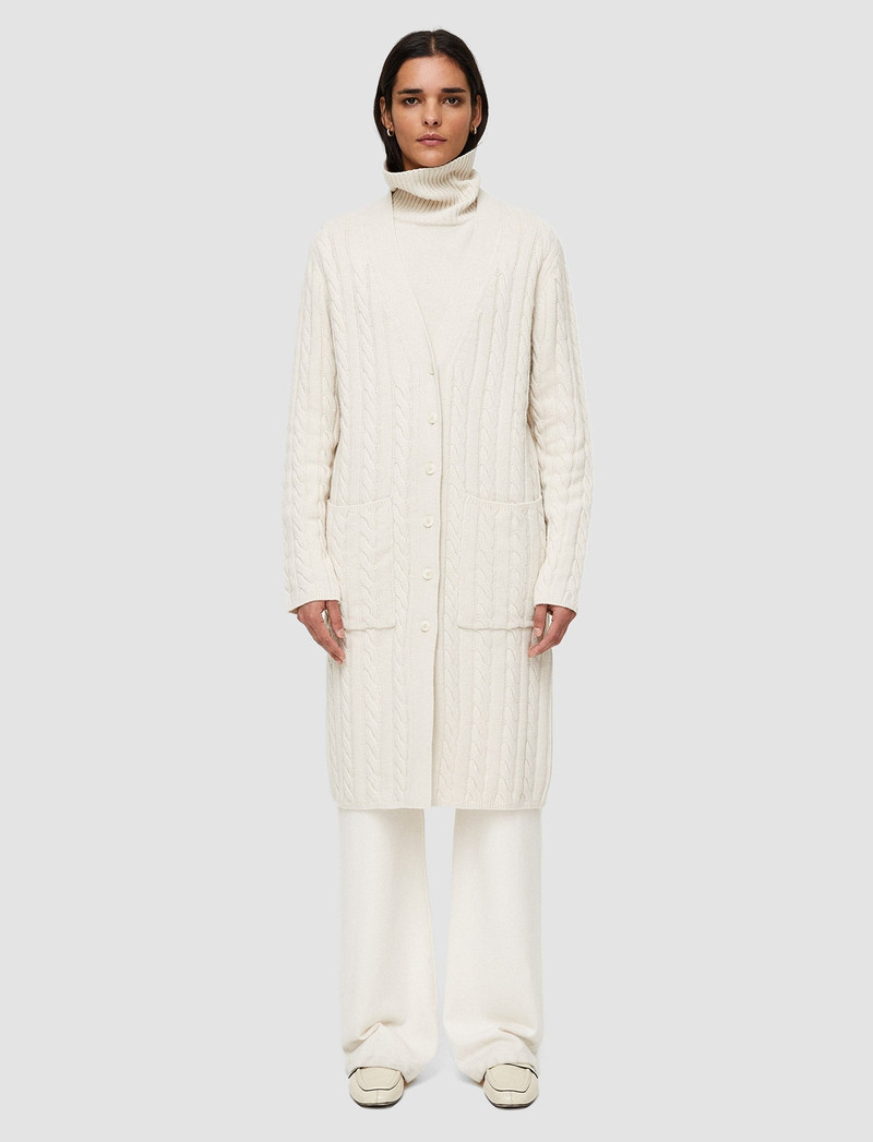 Light Cable Knit Long Cardigan 3