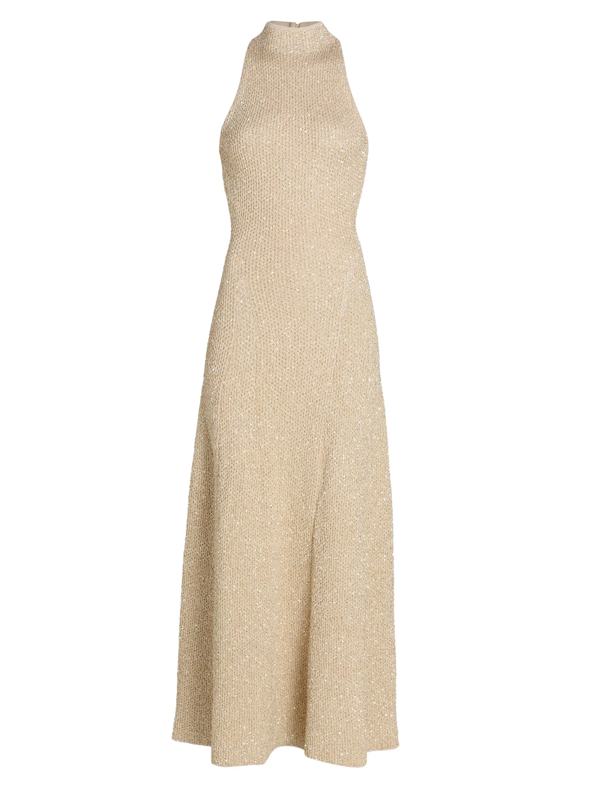 Women's Alania Sequined Knit Maxi Dress - Champagne - 1