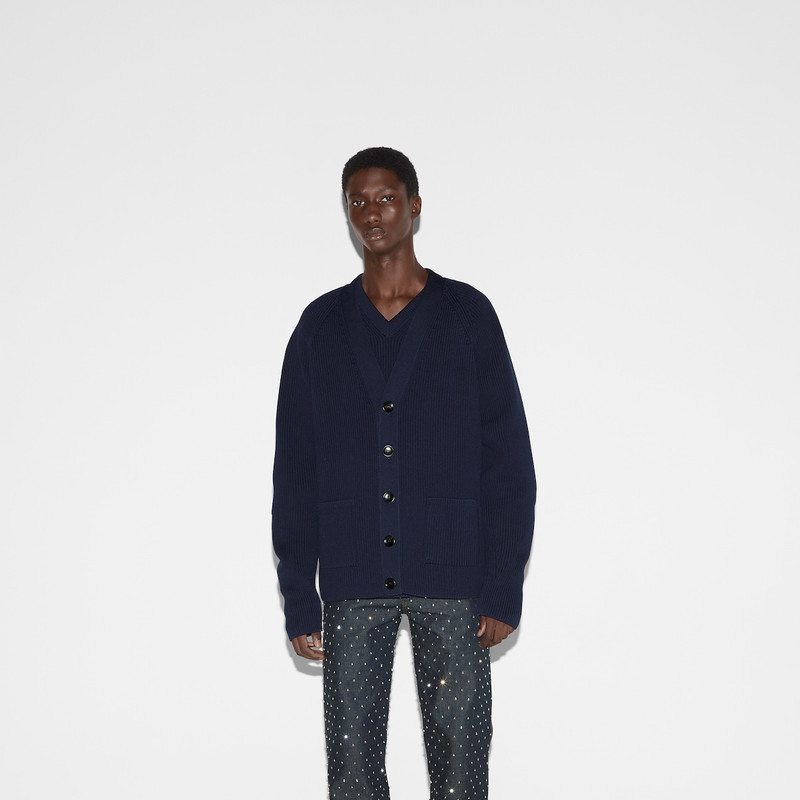 Chunky rib knit cardigan 3