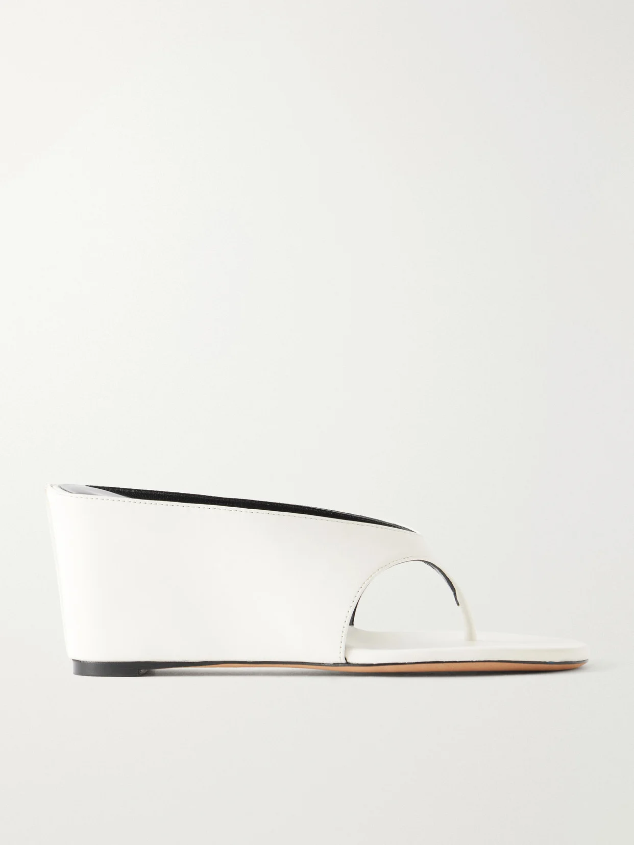 Yaga Leather Wedge Sandals - 1
