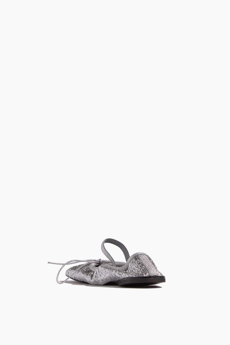 Glove Mary Jane Ballet Flats in Silver 3