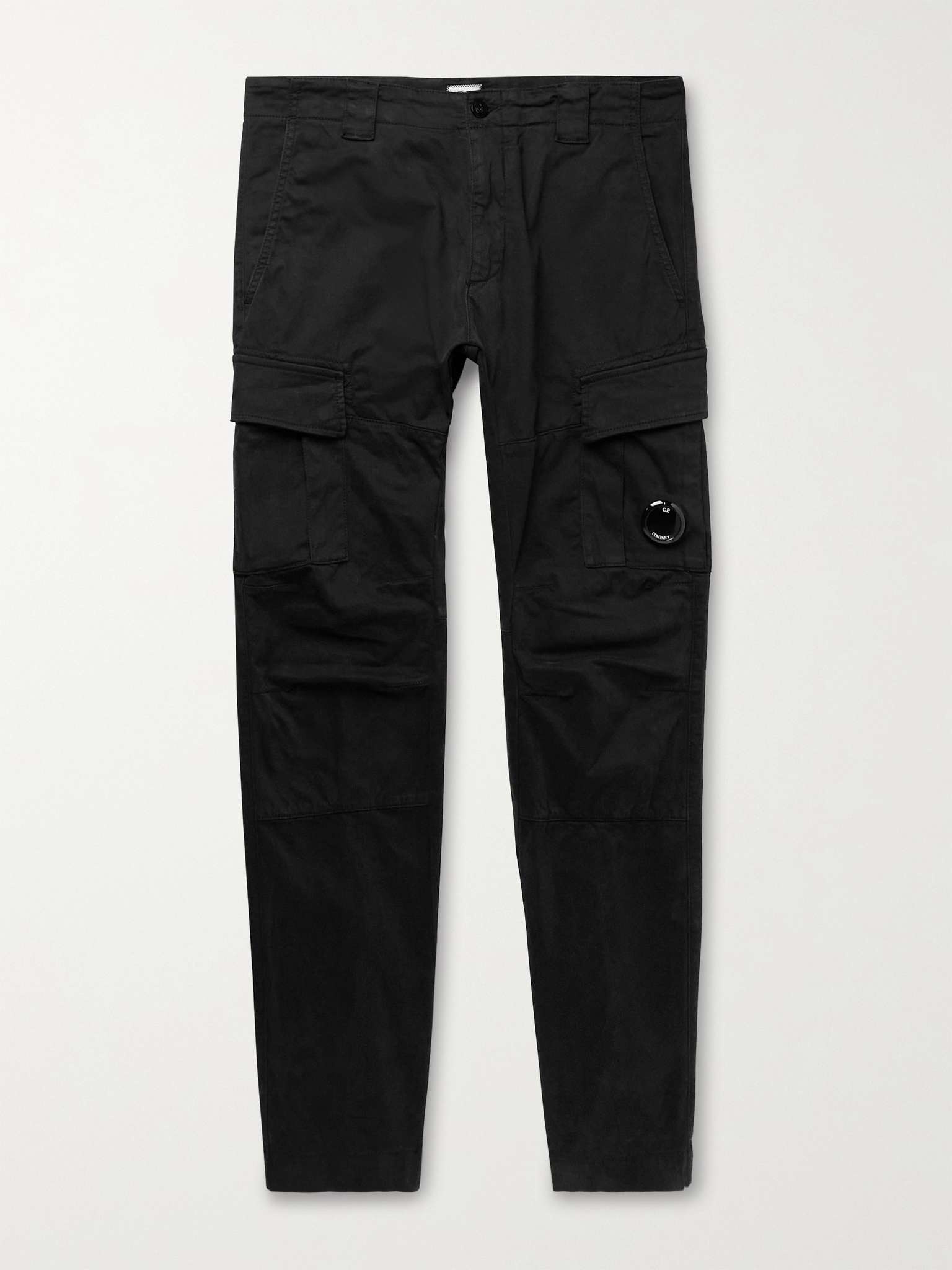 Slim-Fit Tapered Garment-Dyed Stretch-Cotton Sateen Cargo Trousers - 1